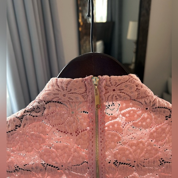 B Darlin Pink and Black Lace Valentine’s Cocktail Dress - Picture 2 of 9